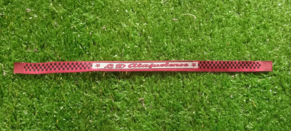 Cinta de tela LIGA DEPORTIVA ALAJUELENSE, color rojo con cuadros negros LD Alajuelense