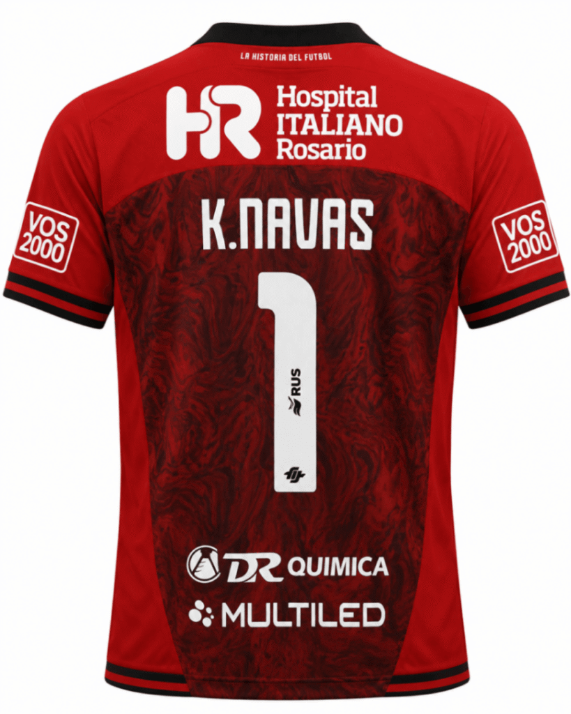 Camiseta original NEWELLS OLD BOYS 2025 portero versión player K. Navas #1