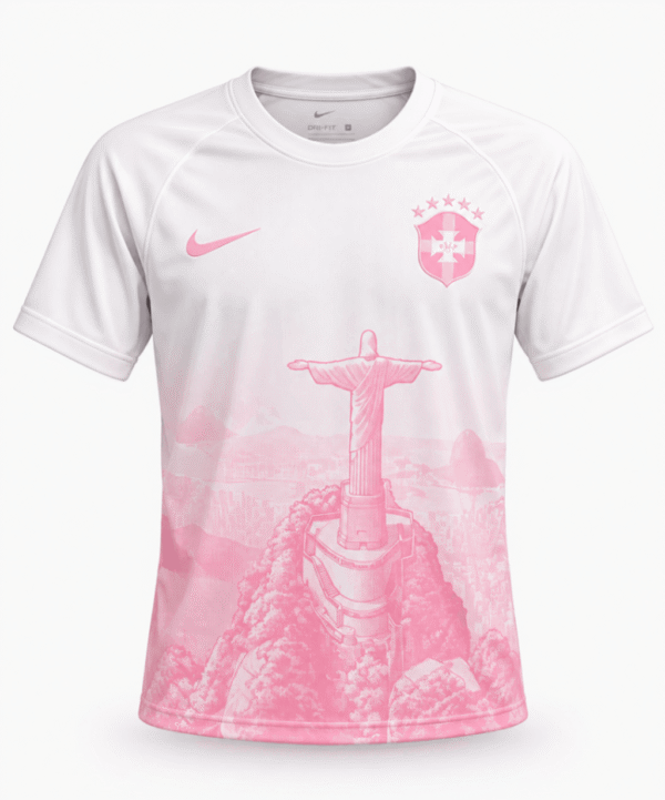 Camiseta BRASIL 2026 edición especial Cristo Redentor rosa Neymar Jr. #10
