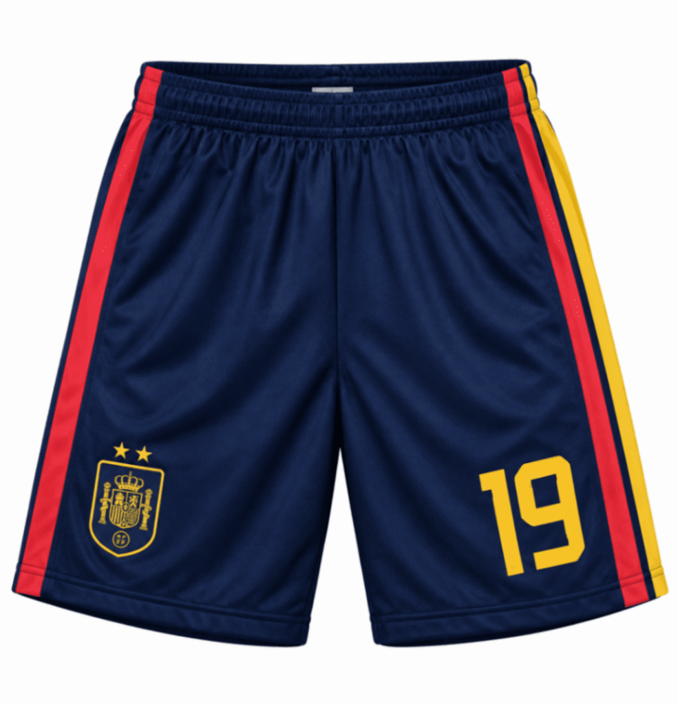 Pantaloneta niño ESPAÑA 2026 casa Lamine Yamal #19