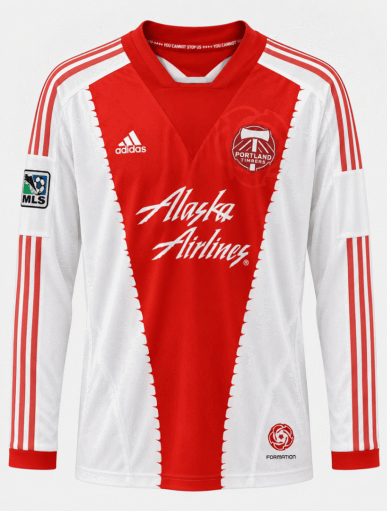 Camiseta original PORTLAND TIMBERS 2013 visita versión fan – manga larga