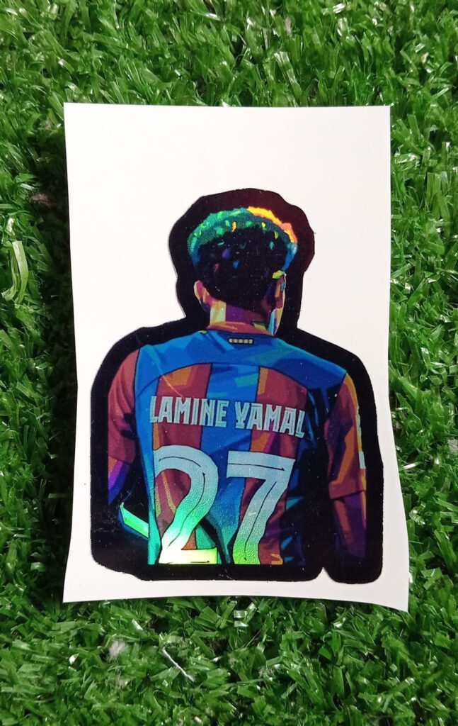 Stickers BARCELONA, Lamine Yamal #27 espalda