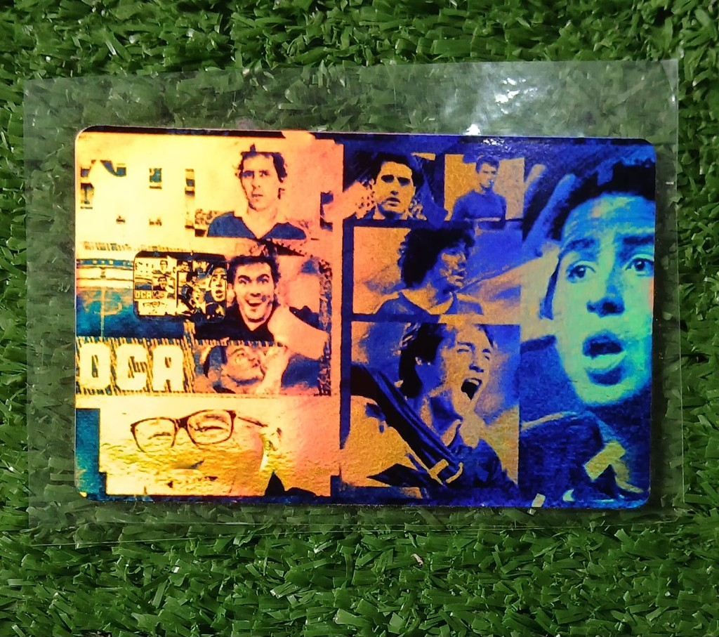 Stickers BOCA JUNIORS, color naranja y azul – diseño de collage