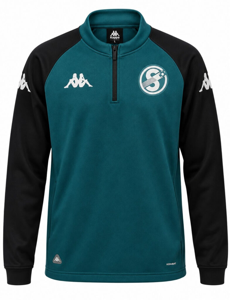 Jacket original SAPRISSA, color verde con mangas negras