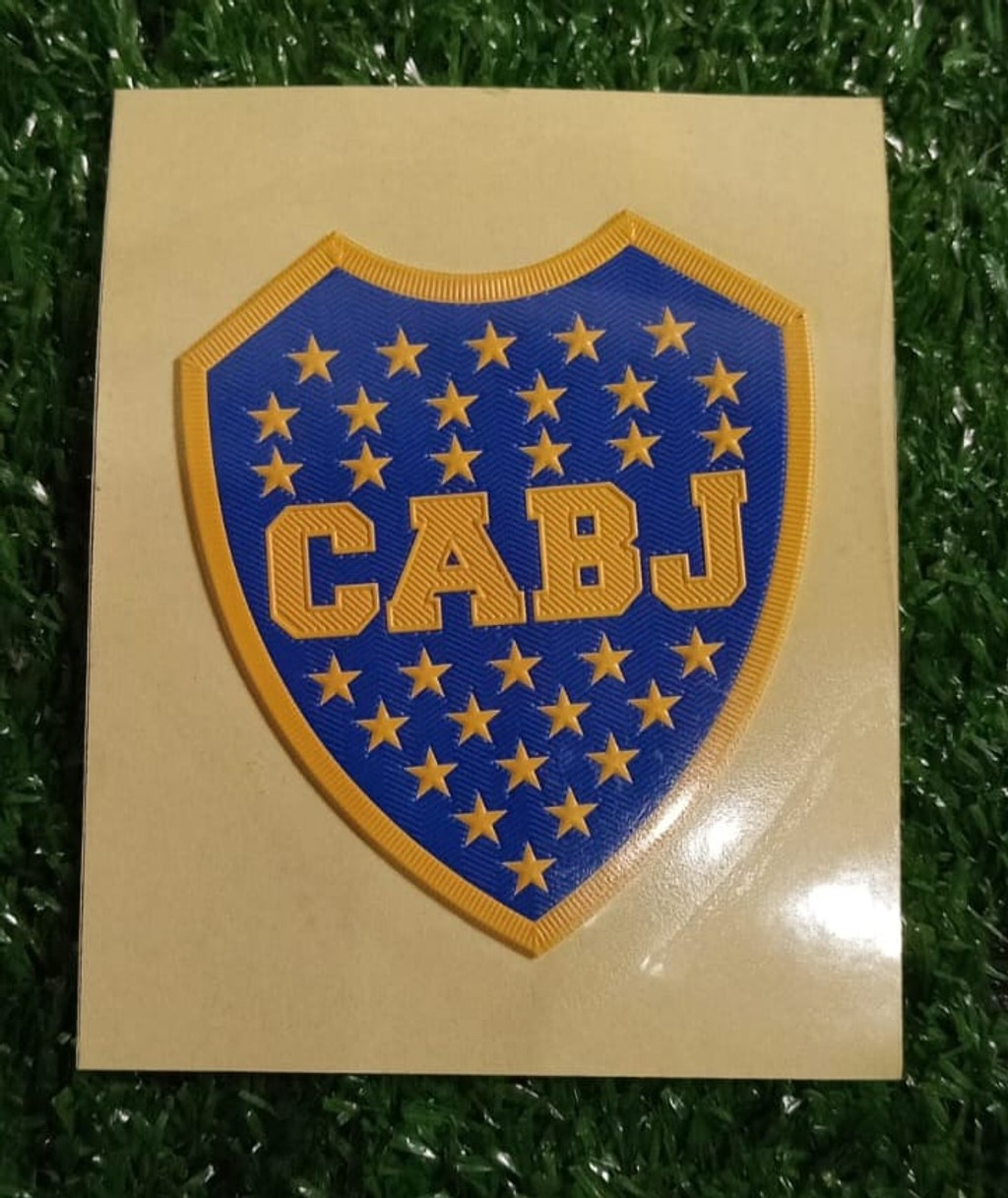 Parche BOCA JUNIORS, Escudo CABJ papel amarillo