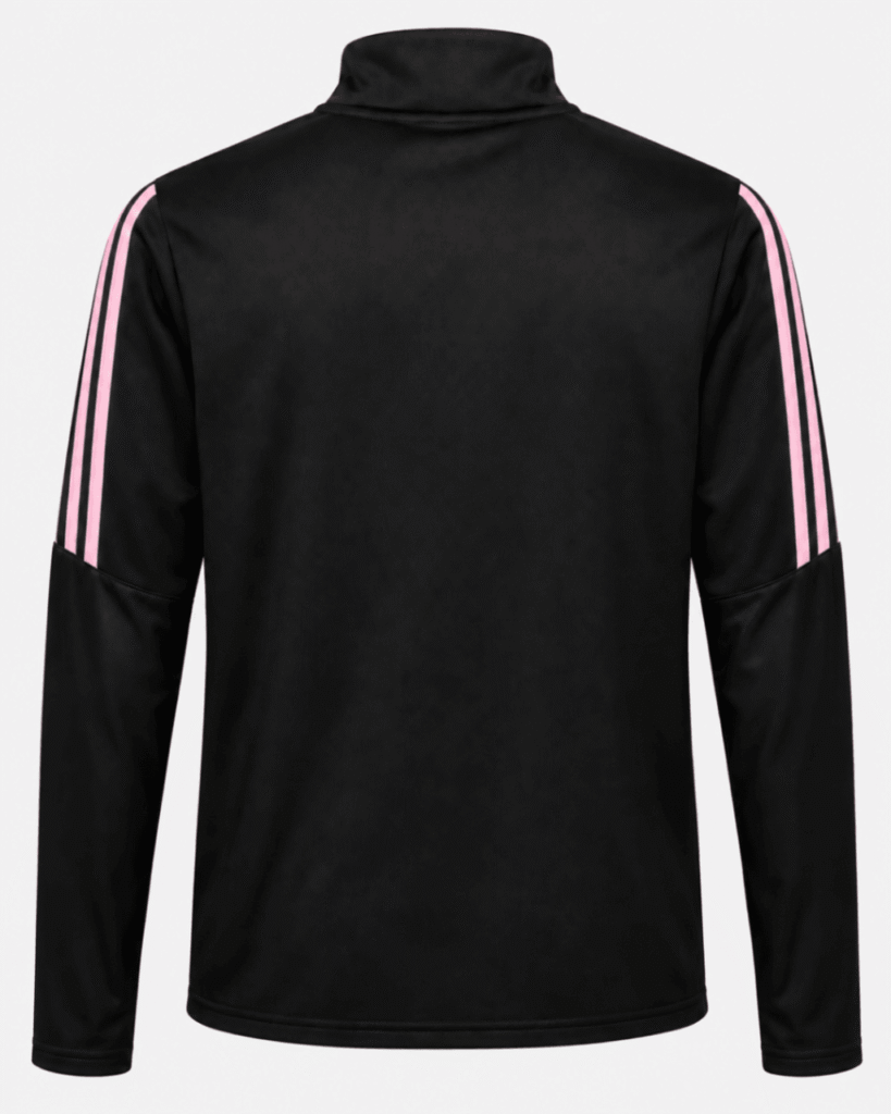 Jacket original ADIDAS, color negro con detalles rosa pastel