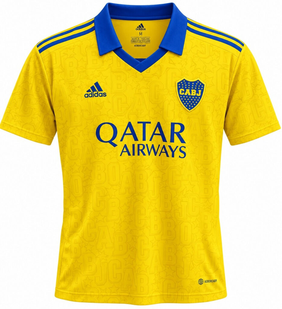 Camiseta original BOCA JUNIORS 2022 alterna versión fan