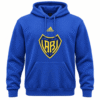 Sudadera original BOCA JUNIORS, azul rey escudo retro CABJ en amarillo, con gorro